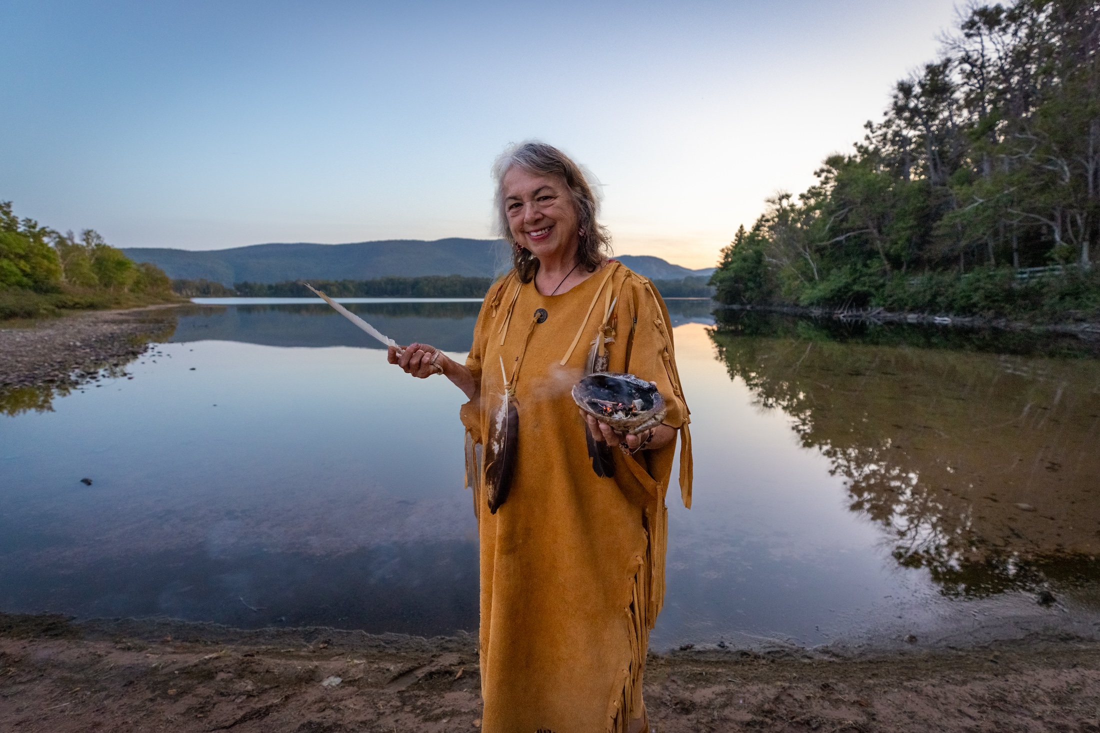 Grand Mother Moon at Still Brook Falls with Mary Louise Bernard